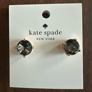 Kate Spade Black Diamond Gumdrop Stud Earrings NWT